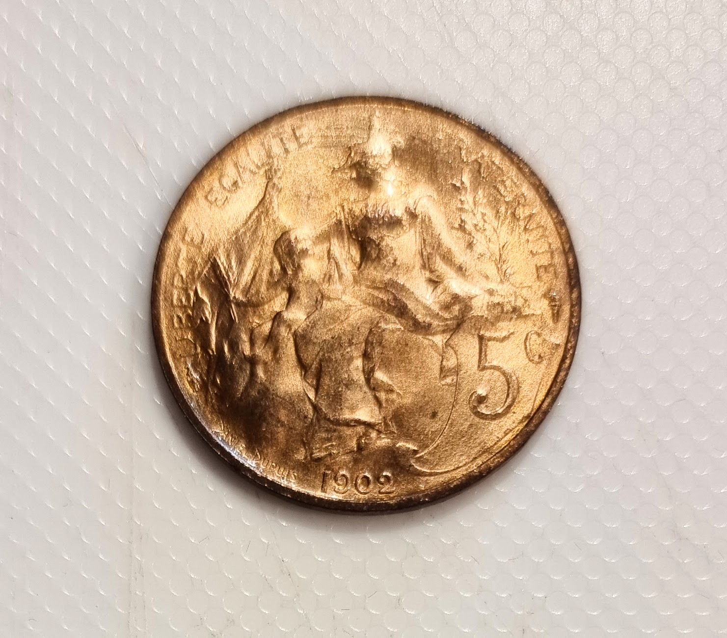 5 Centimes Daniel DUPUIS 1902 SPL EB91450 – Image 2