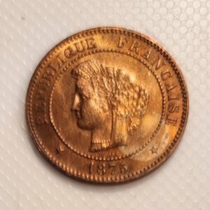 5 Centimes Cérès 1875  A SPL  EB91460
