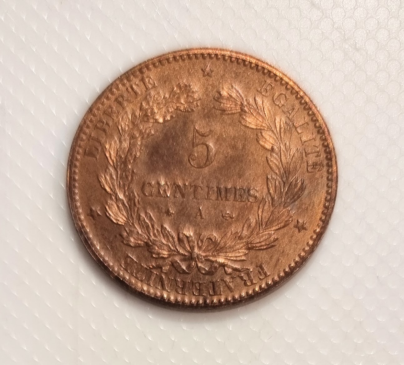 5 Centimes Cérès 1872 Petit A SPL RARE   EB91461 – Image 2