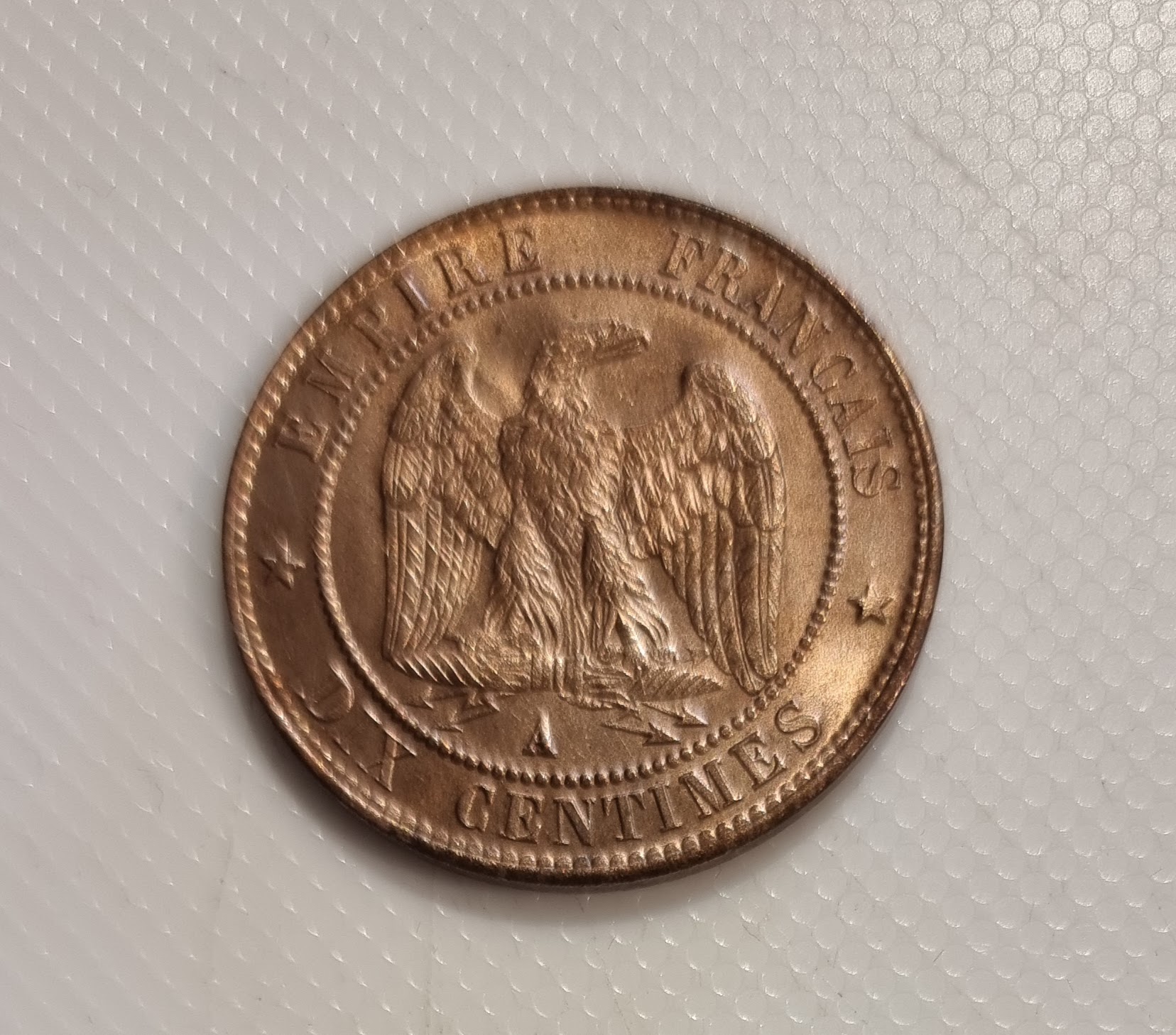 10 Centimes Napoléon III tête nue 1857 A SPL- EB91474 – Image 2