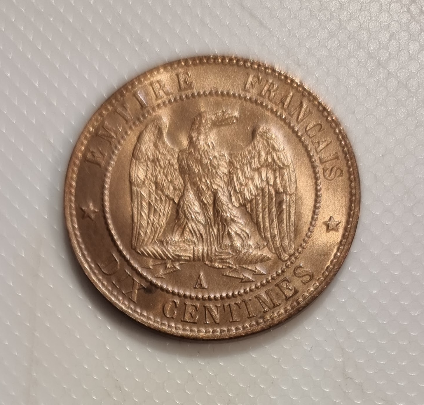 10 Centimes Napoléon III tête nue 1857 A SPL EB91475 – Image 2