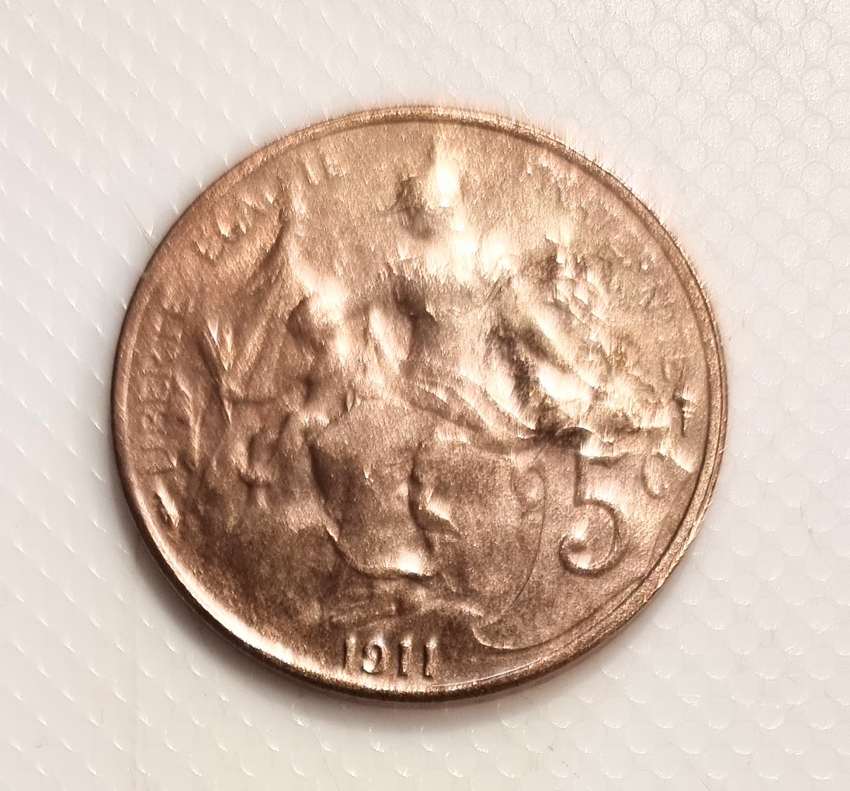 5 Centimes Daniel DUPUIS 1911 SPL EB91486 – Image 2