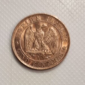 5 Centimes Napoléon III tête nue 1853 A SPL EB91493