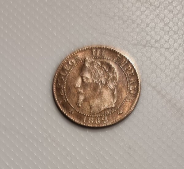 2 Centimes Napoléon III tête Laurée 1862 K SUP EB91497