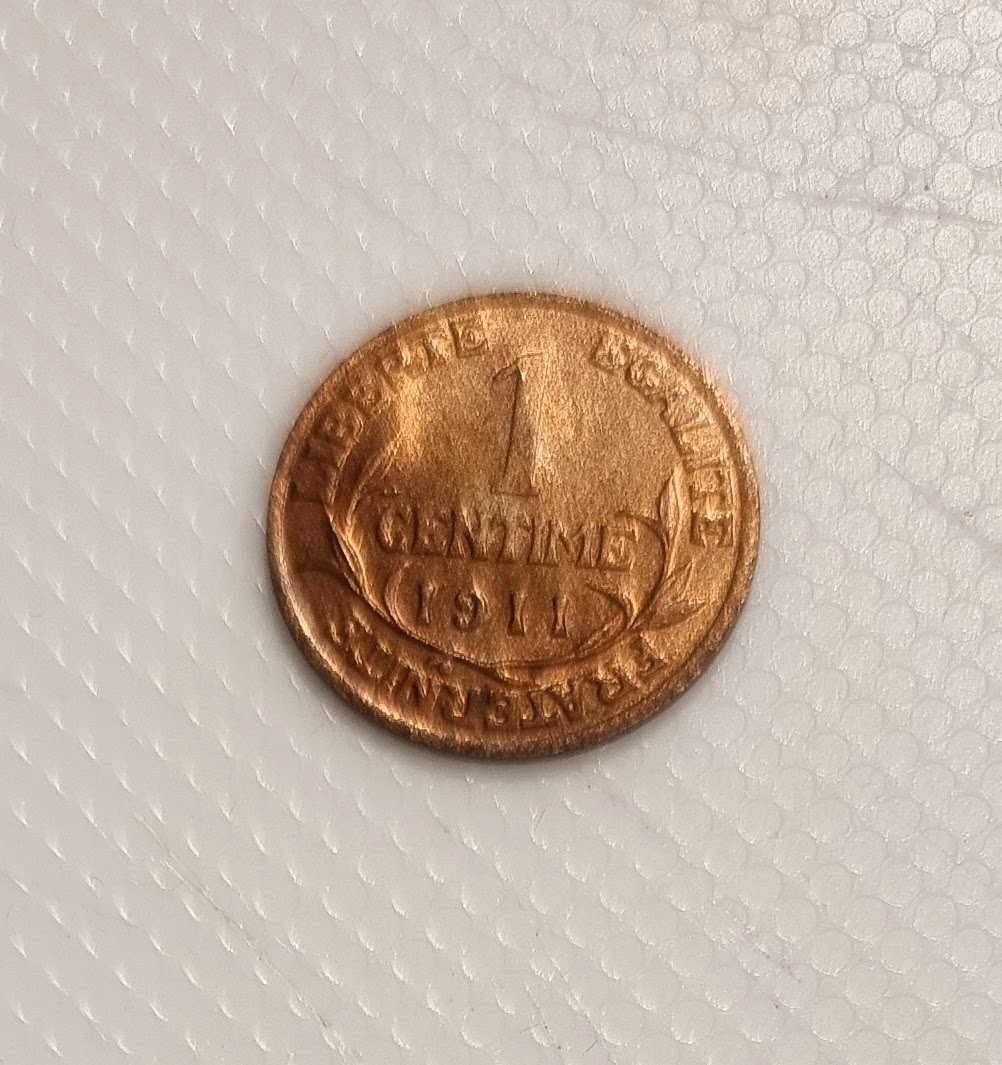 1 Centime Daniel Dupuis1911 TTB EB91498 – Image 2