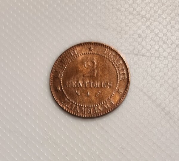 2 Centimes Cérès 1892 A SPL EB91501 – Image 2