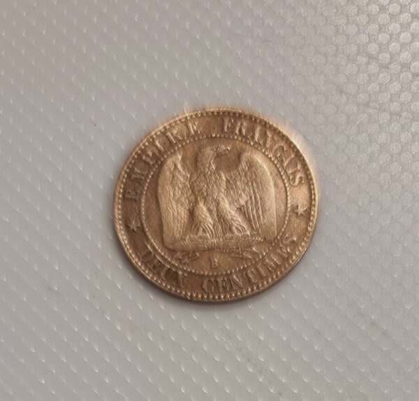 2 Centimes Napoléon III tête nue 1856 B TTB EB91519 – Image 2