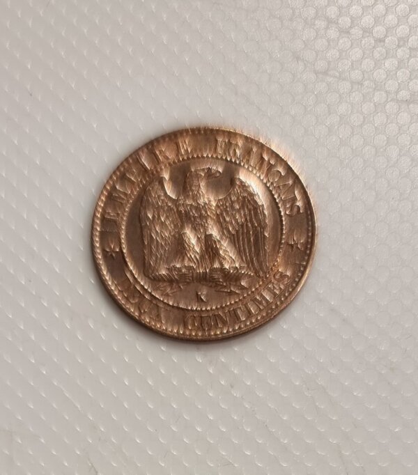 2 Centimes Napoléon III tête Laurée 1862K SPL EB91520 – Image 2