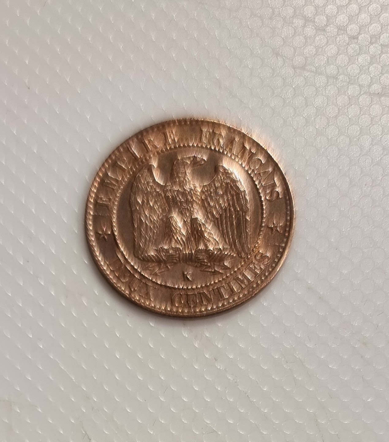 2 Centimes Napoléon III tête Laurée 1862K SPL EB91520 – Image 2