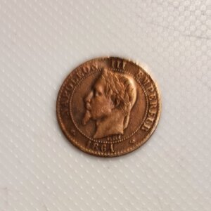 2 Centimes Napoléon III tête Laurée 1861 K TTB EB91524