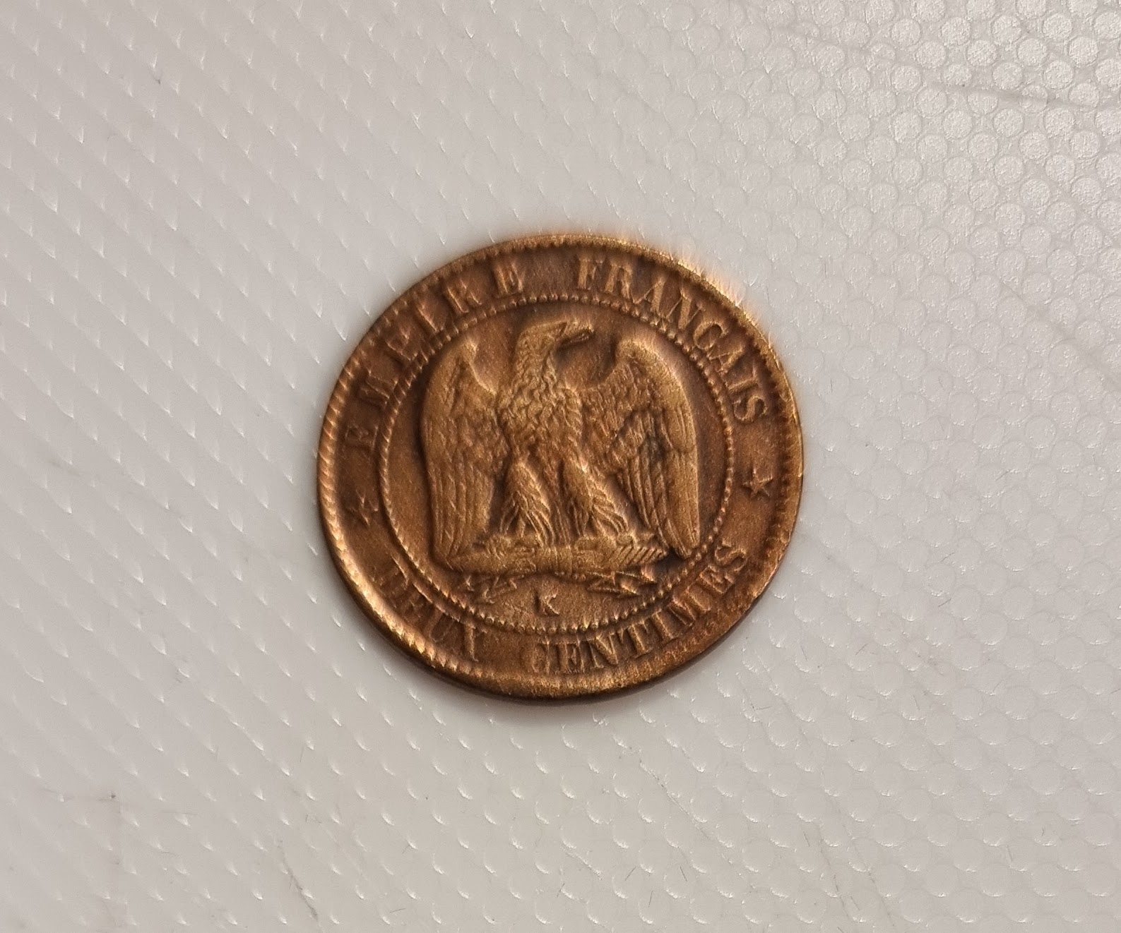 2 Centimes Napoléon III tête Laurée 1861 K TTB EB91524 – Image 2