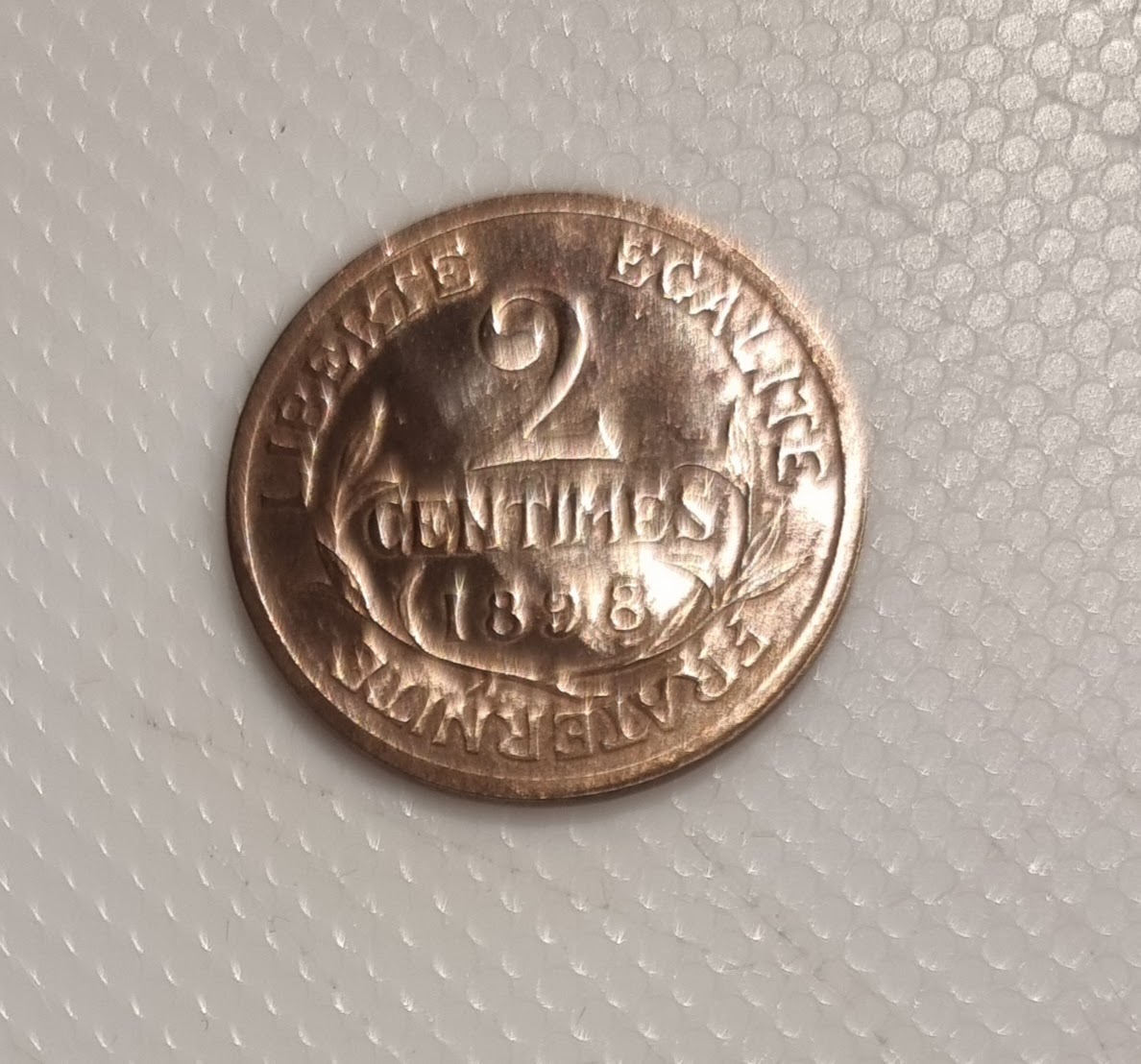 2 Centimes Daniel Dupuis1898  SPL EB91526 – Image 2