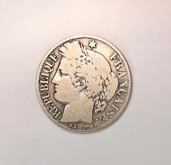 1 Franc Cérès 1871 A petit A TB Argent 835°/°° EB91530