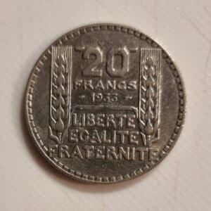 Pièce de 20 Francs Turin 1933 RL TTB Argent EB90753