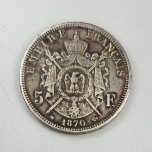 Pièce de 5 Francs Napoléon III tête laurée1870A SUP- EB91137
