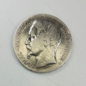 Pièce de 5 Francs Louis Napoléon Bonaparte  tête Nue1852A TB EB91205