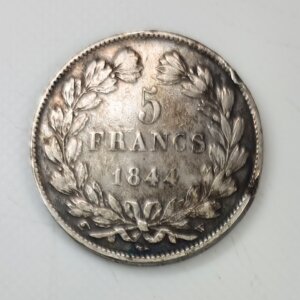 Pièce de 5 Francs Louis Philippe Ier tête laurée 1844W EB91382