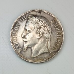 Pièce de 5 Francs Napoléon III tête laurée1868A TTB EB91391