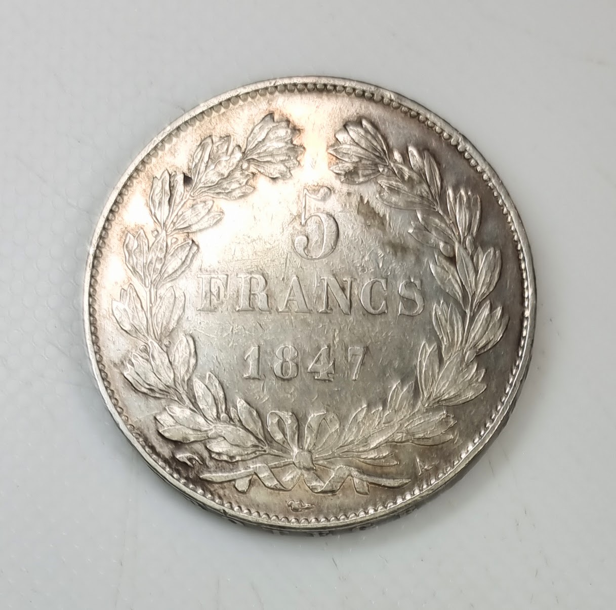 Pièce de 5 Francs Louis Philippe Ier tête laurée 1847A SUP- EB91394 – Image 2