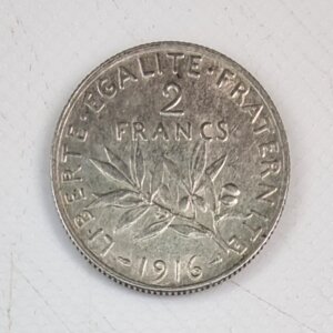 Pièce de  2 Francs Semeuse 1916 SUP Argent 835°/°° EB91536