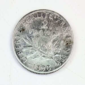 Pièce de  2 Francs Semeuse 1898 TB+ Argent  EB91538