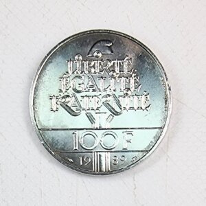 100 FRANCS Droit de l’Homme 1989 SUP Argent EB91542
