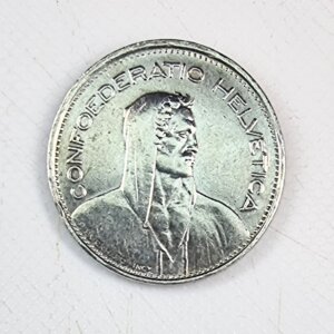 Pièce de 5 Francs Suisse- 1948 B- SUP- Argent- EB91545