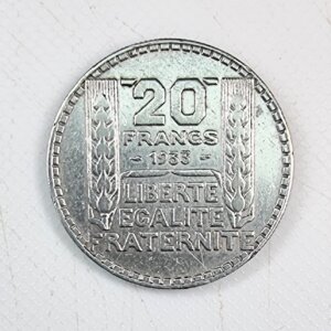 Pièce de 20 Frs TURIN- 1933 RL- SUP- Argent- EB91546