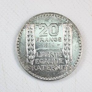 Pièce de 20 Frs TURIN- 1934 RL- SPL- Argent- EB91547