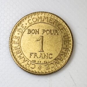 Pièce de 1 Franc Chambre de commerce 1922 SPL EB91578