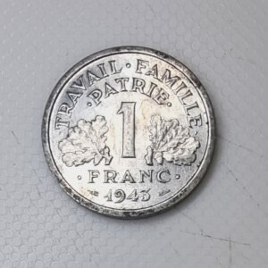 Pièce de 1 Franc Francisque légère 1943 SPL EB91581