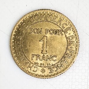 Pièce de 1 Franc Chambre de commerce 1922 SPL EB90927