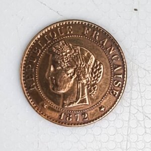 Pièce de 1 Centime Cérès 1872A SPL EB91511