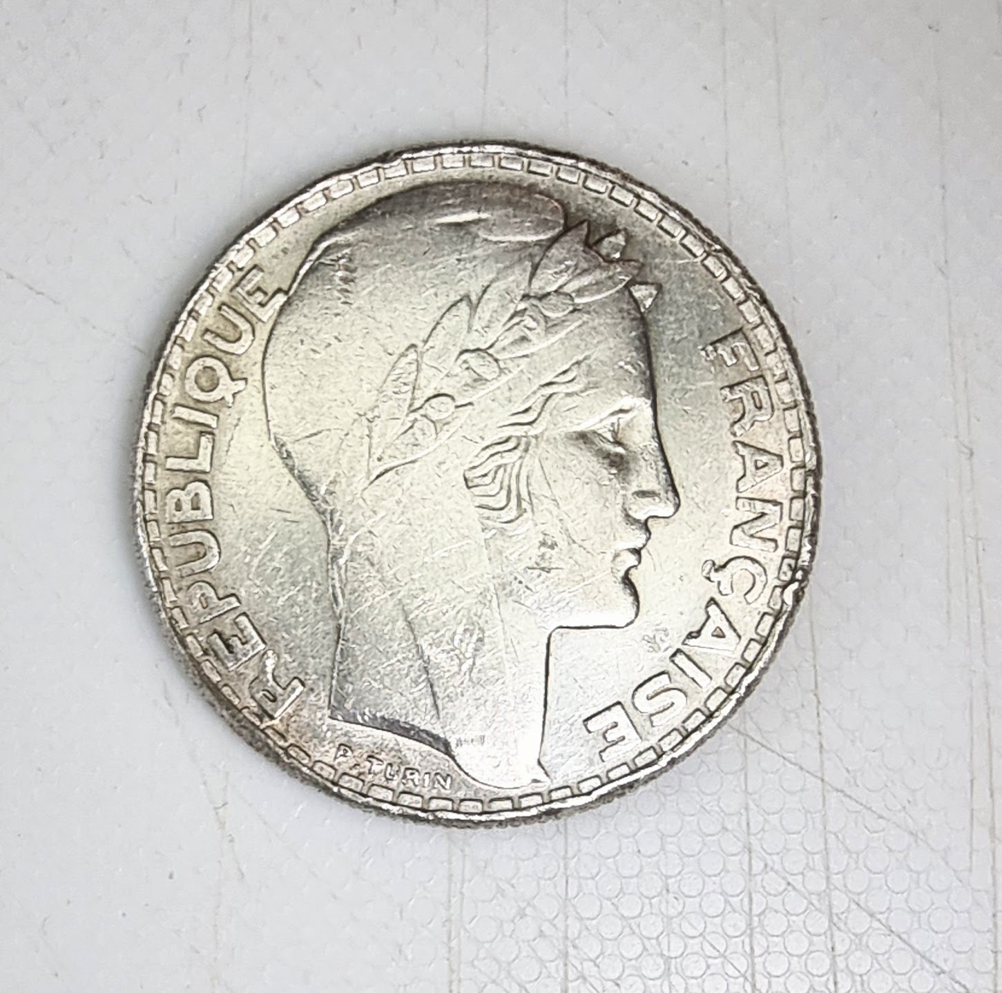 Pièce de 20 Frs Turin 1933 RL TTB Argent EB91601 – Image 2