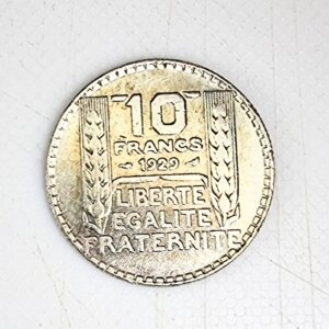 10 Francs Turin 1929 TTB+ Argent EB91605