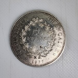 Pièce de 50 Francs Hercule 1977 Argent SUP EB91608