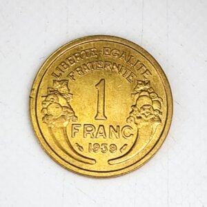 Pièce de 1 Franc Morlon 1939 SPL EB91613