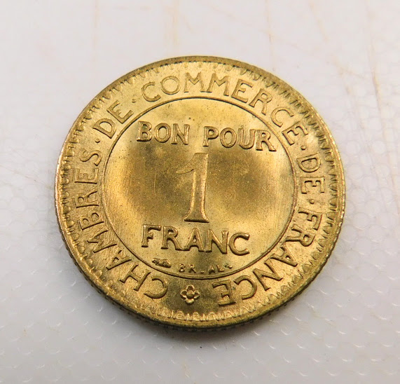 Pièce de 1 Franc Chambre de commerce 1921 SPL+ EB91624 – Image 2