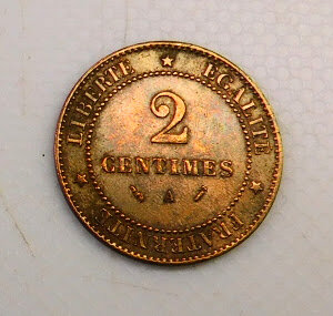 Pièce de 2 Centimes Cérès 1892A SUP EB91634