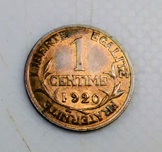 1 Centime Daniel Dupuis1920 TTB EB91638