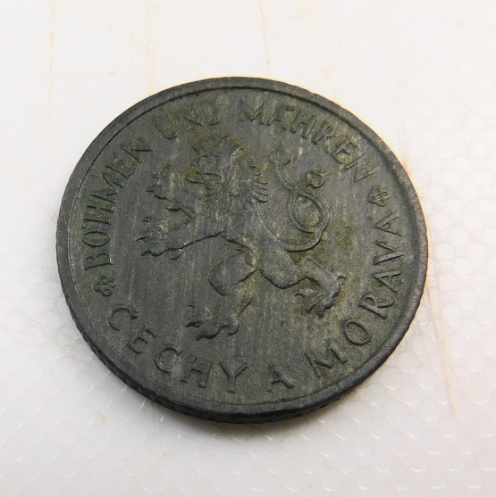 Pièce de 1 Koruna Bohéme République Tchèque 1944 EB91644 – Image 2