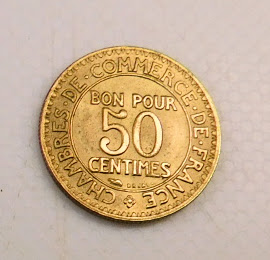 Pièce de 50 Centimes Chambre de commerce 1923 SPL EB91653 – Image 2