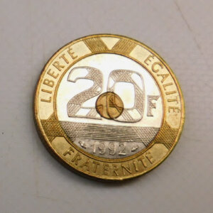 Piece de 20 Francs Mont St Michel 1992 SPL V serré EB91669