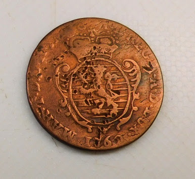 Pièce de 1 Liard Marie Thérèse d’Autriche Luxembourg 1762 EB91670 – Image 2