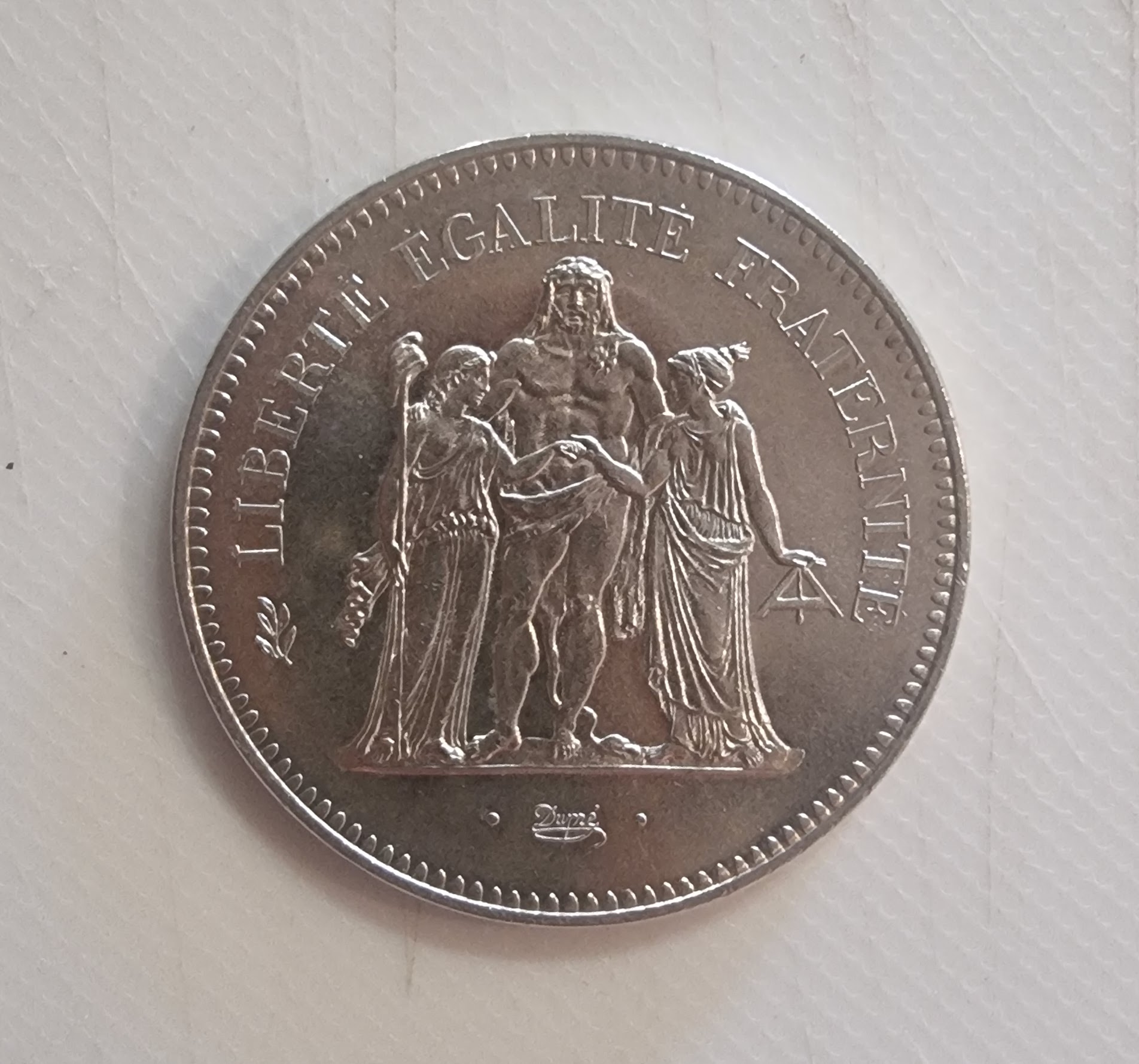 Pièce de 50 Francs Hercule 1974 Argent SPL EB91640 – Image 2