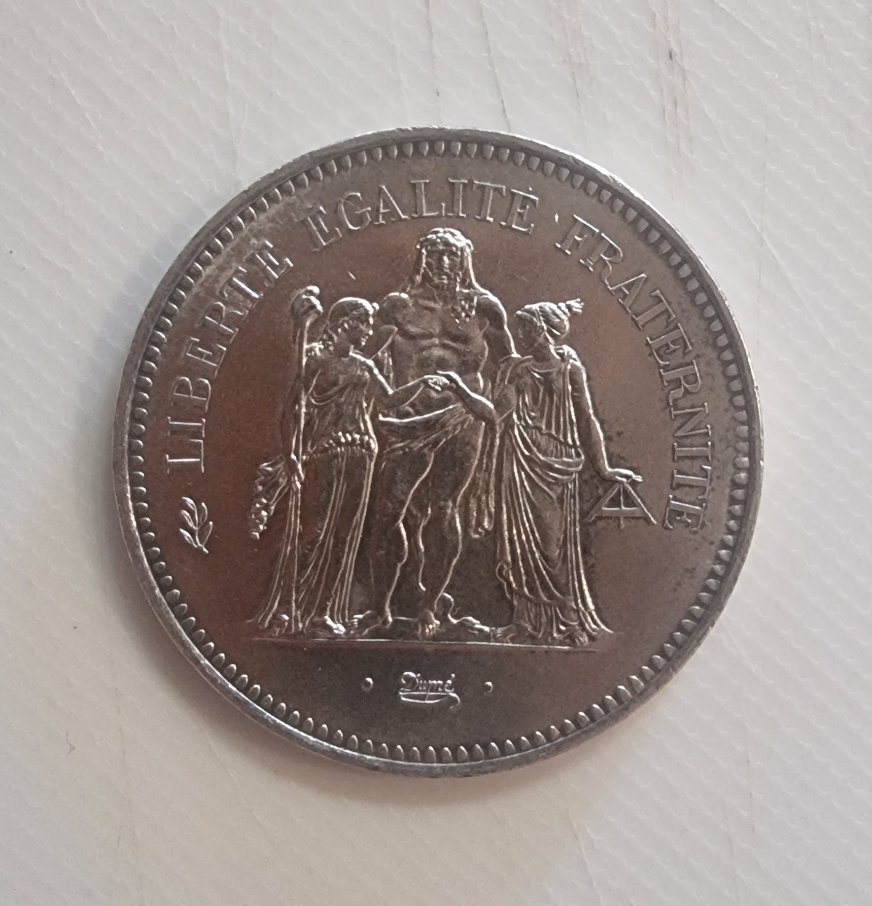 Pièce de 50 Francs Hercule 1977 Argent SUP EB91641 – Image 2